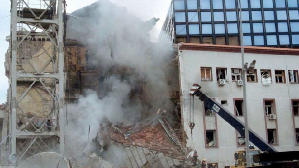 Jugoslávská RTS bombardování 1999 foto archiv MUP